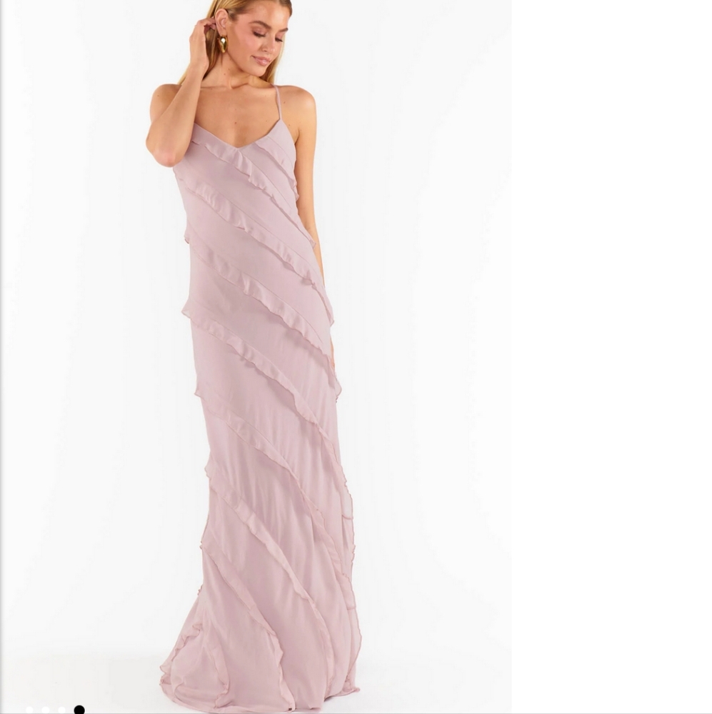 Show Me Your MuMu Blush Pink Ruffled Maxi Dress - Picture 5 of 9